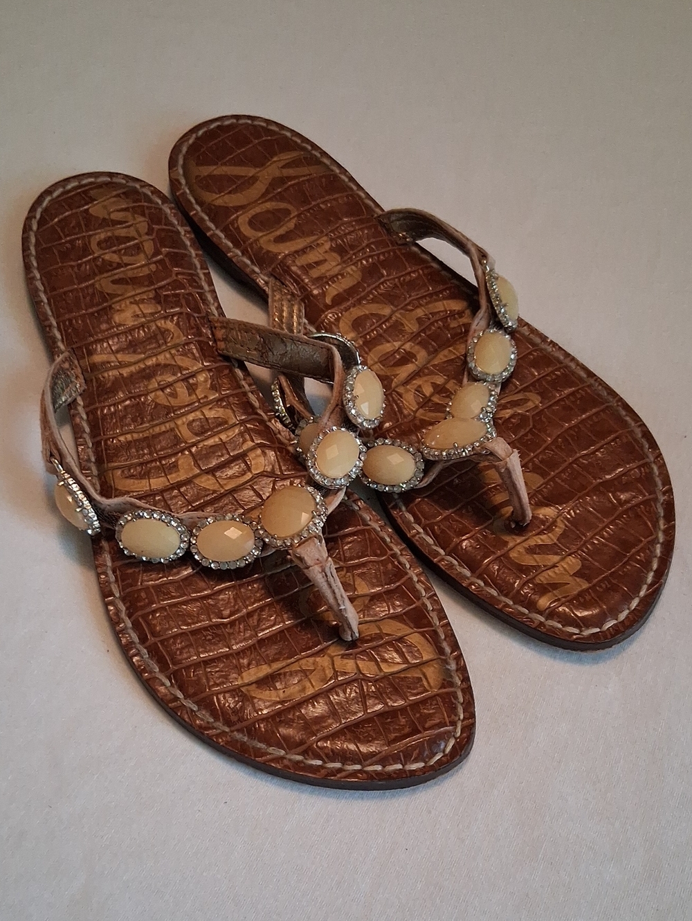 Sam Edelman Bejeweled Flip Flop Sandals sz. 9½
